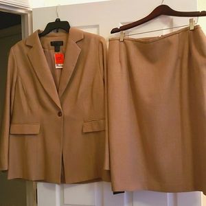2 piece woman's beige suit